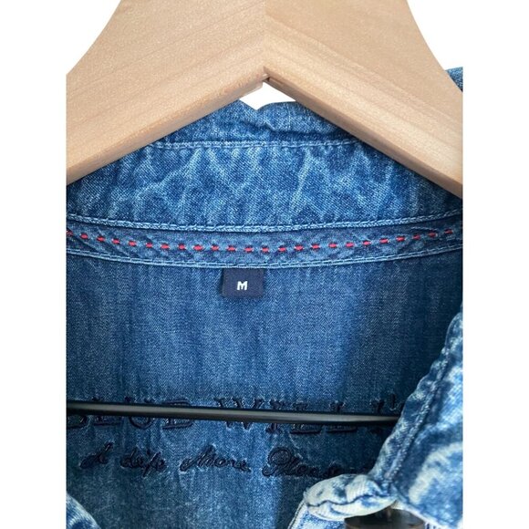 Blue Willi’s Blue Cotton Knit Sweater Jacket M - Picture 5 of 6